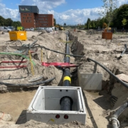 Foto van aanleg Ondergronds AfvalSysteem in Schieveste